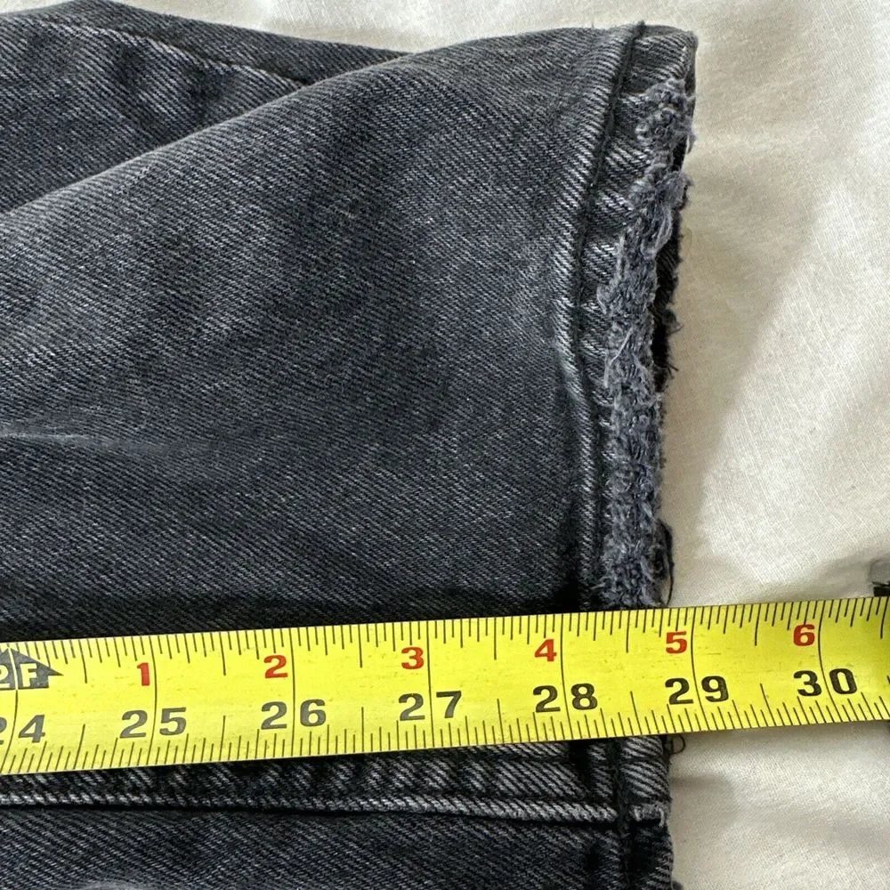 Abercrombie & Fitch Jeans Dad High Rise Women's‎ Size 27/4S Button Fly Black